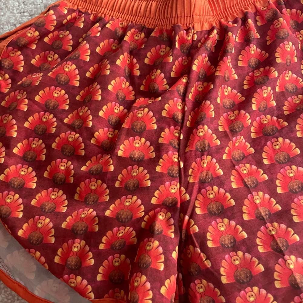Gone for a Run Women’s Shorts. Size Small. Turkeys.
